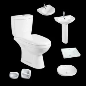 Hot Sell Philippines Two Piece Water Closet with Wall Hung Basin Counter Basin Toilet Paper Holder Soap Dish Bathroom Toilet Set - Chaozhou Chaoan Bath Friend Sanitary Ware Co., Ltd. - China