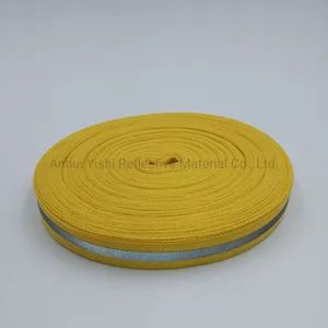 Yellow Reflective Nylon Webbing Straps for Dog Collar and Leash - Anhui Yishi Reflective Material Co., Ltd. - China