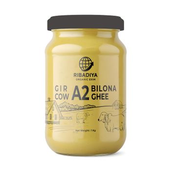 Gir Buffalo Bilona Ghee Smoke Point High Flavor Deep, Nutty Taste Texture Rich, Golden Texture Source Milk Gir Buffalo Milk - RIBADIYA ORGANIC EXIM - India
