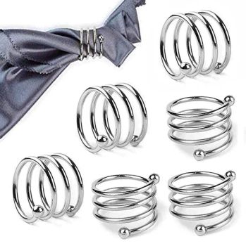 Napkin Rings Set of 6 -Spring Napkin Holder Rings for Dining Table Parties Family Gather - Holiday Napkin Rings Wedding Reception Christmas Thanksgiving - E-Pin Industry and Trade Co., Ltd. - China