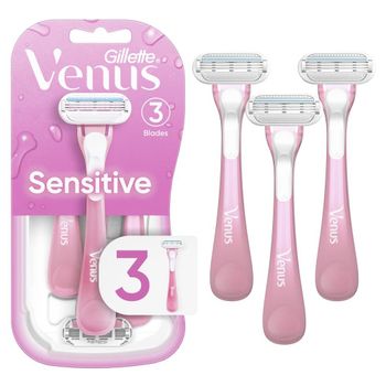 Gillette Venus Sensitive Disposable Razor Women, 3 Women's Razors with Comfort Blades, Dermatologically Tested Razor for Sensitive Skin - Smart Agri GmbH - Germany