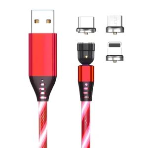 Wholesale Magnetic Fast Charging USB Cable Flowing Light Phone Accessories Cable USB LED Luminous Micro Lighting Data Cables - Huanyu Electronics Industrial Co., Limited - China