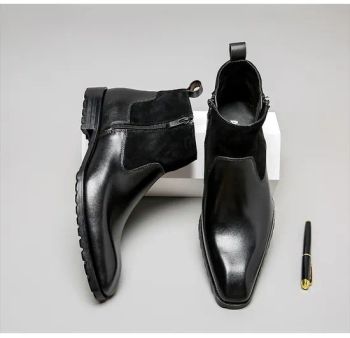 Metrosexual Leather Shoes Men Fashion Shoes Chelsea Winter Boots Men's Footwear - Quan Zhou Newsonfly Trading Co., Ltd - China