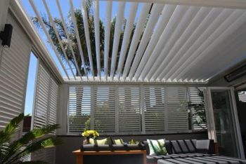 Aluminum Louver Roof Garden Pavilion Pergola/Waterproof Aluminum Gazebo for Front Door Shading/Gazebo Garden Pavilion with Screen - CHANGSHA SAICOO INDUSTRIAL LIMITED - China
