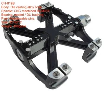 Bicycle Pedal Model NO. CH-819B Payment Terms: L/C, T/T, Paypal Bicycle Pedal Material - Shenahwa Co., Ltd. - China