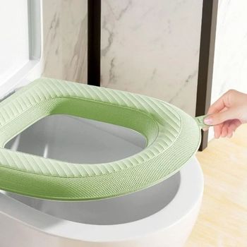 Brass Multicolor Waterproof Silicone Toilet Seat Cushion Bathroom Accessories, For Home - Jenico World - India