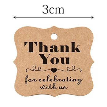 Garment Accessories Kraft Paper Thank You Tag Holiday Gift Hang Tag with Hemprope Wedding Decoration - Shenzhen NewTop Information Technology Co., Ltd - China