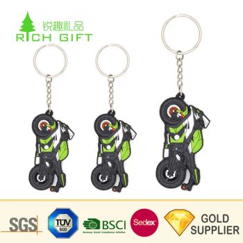 High Quality Free Samples Custom Eco-Friendly Soft PVC Rubber 3D Motorcycle Keychain for Advertising - KN Gift Limited - China