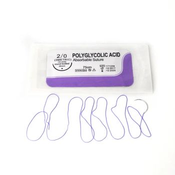 Sterile Veterinary Use USP2/0 USP3/0 Surgical PGA Suture - Heze Remed Polymer Material Co., Ltd - China