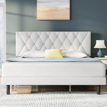 Adjustable Headboard, Linen Fabric Wrap, Strong Frame and Wooden Slats Support Queen Bed Frame - FOSHAN YEXUAN FURNITURE MANUFACTURE CO.LTD - China