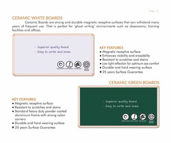 Ceramic Steel Writing Boards - White and Green, For School, Board Size: 6*4 - Jessie Enterprises - India
