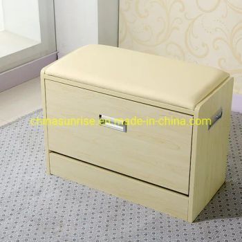 One Drawer Shoe Racks with PU Seat MOQ 50 Set Usage Home Color White Style Simple Origin China Condition New Layer 1 - Shouguang Sunrise Industry Co., Ltd. - China