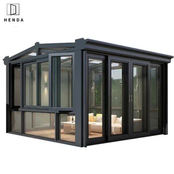 Aluminium Structure with Double Glazing Folding Door/Casement Window/Sliding Windows/Fixed/Picture Window Sunroom/Winter Garden/Glass House - Guangzhou Henda Door and Window Co., Ltd. - China