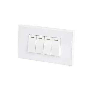 4 Gang Eletrical Power Wall Light Switch Push Button Switch - Yueqing Kelani Electrical Technology Co.,Ltd. - China