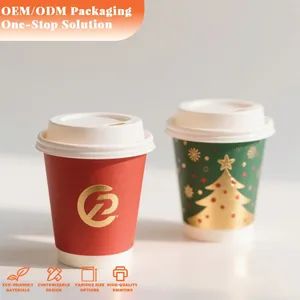 Custom Printed Double Wall Hot Beverage Eco-Friendly Paper Coffee Cups with Lid - EVER GREATER IMP. & EXP. CO., LIMITED - China