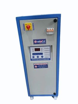 20KVA Three Phase Air Cooled Servo Stabilizer, 270V Capacity 20KVA Frequency 50 Hz Input Voltage 270V Rated Power 15 - Miracle Power Technologies - India