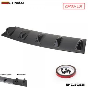 Epman 20PCS Lot Shark Fin 5 Wing Lip Diffuser 23 X 6 Rear Bumper Chassis Black Carbon Color ABS Universal Ep Zlb02z58 20t - Ruian Ep International Trade Co., Ltd. - China