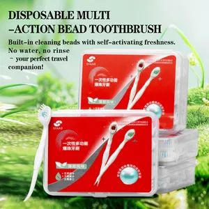 5 in 1 Disposable Toothbrush with Bursting Bead One Brush Technology Medium Bristle Convenient Dental Care Tool - Shandong Syaao Biotechnology Co., Ltd - China