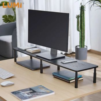 Ventilated Height Adjustable Computer Monitor Laptop Stand for Dual Monitors - Lumi Legend Corporation - China