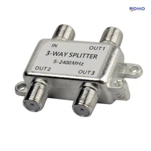 3 Way 5-2400MHz Satellite Splitter Port TV Signal Satellite Coaxial Cable Switcher F Connector Splitter - ROHO CONNECTOR LIMITED - China