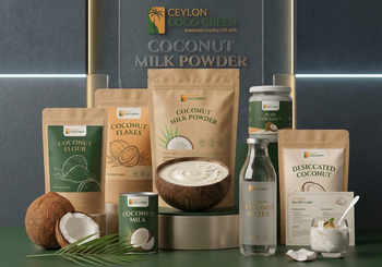 Organic Desiccated Coconut, Virgin Coconut Oil, Coconut Milk / Milk Powder, Coconut Flour, and King Coconut Water. - Pasinduni - Sri Lanka