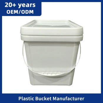 Custom Color Printed Logo 5L Food Grade Square Plastic Bucket with Lid Plastic Food Packaging Buckets - Enlightening Plast Co., Ltd - China