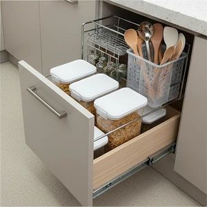 Hardware Dish Plate Organizers Tandem Pantry Can Wine Cabinet Basket Kitchenware - Foshan Shunde Yalati Hardware Products Co., Ltd. - China