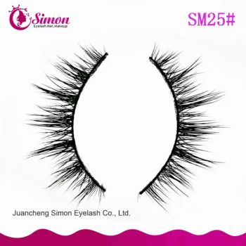 Black Mink Fur False Eyelashes New Design - Juancheng Simon Eyelash Co., Ltd. - China