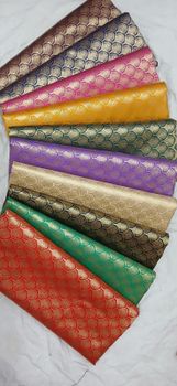 Handloom Silk Brocade Fabric - Banarasi Culture - India