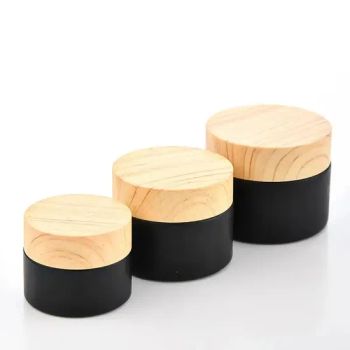 Matte Eye Cream Bottle with Spot Wood Grain Cover for Lotions Cosmetics Plastic Cap Mask Sand Cream Bottle Avoid Light - Hebei Lingjin Import and Export Co., Ltd. - China