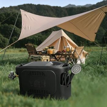 Gas Water Heater Outdoor Camping Shower with Built-in Battery Water Pump - Zhejiang Dingxin Electric Appliance Co., Ltd. - China