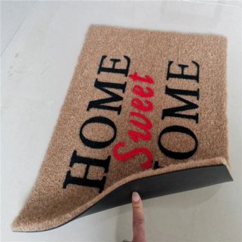 PVC Coir Door Mat Indoor Outdoor Welcome Mat Front Doormat Rugs Anti Slip Entrance Carpet Home Sweet Coco Coir Door Mats - JINAN SANSHAN HOUSEWARE CO., LTD. - China