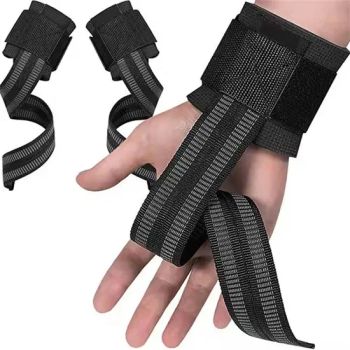 Wellshow Sport Gym Weight Lifting Hooks Grip Straps Color Black Origin China Material Nylon Age Group Adults Service OEM/ ODM - Handan Wuxin Medical Devices Co., Ltd. - China