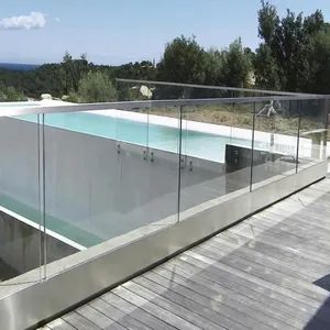 Hot Sale Balcony Railing Glass Fence with Railing Stainless Steel - QINGDAO ROCKY GROUP CO., LTD - China