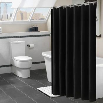 Solid Color Waterproof Polyester Shower Curtain Origin China Style Printed Model NO. Y-100 Location Shower Width - Yiwu Billion Import & Export Co., Ltd - China