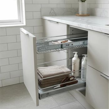 Pull out 2 Layer Metal Wire Kitchen Storage Basket Rack Shelf - Foshan Shunde Yalati Hardware Products Co., Ltd. - China