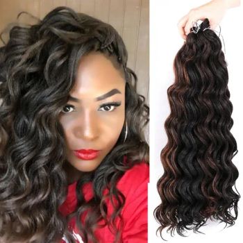 Ocean Wave Crochet Hair 18 Inch Soft Water Wave Crochet Braids Synthetic Black Wavy Braiding Hair Extensions - Xuchang Leyide Import And Export Trading Co., Ltd. - China