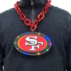 Large LED NBA Plastic Big Chain 3D Necklace EVA Foam Fan Football Teams Accessories NFL Chains - Shenzhen Dongtai Sponge Products Co., Ltd - China