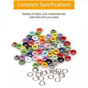 Factory Custom Size Logo Metal 8mm Colorful Grommets Eyelets for Garment and Shoes - Shanghai Sky Industrial Products Co., Ltd - China