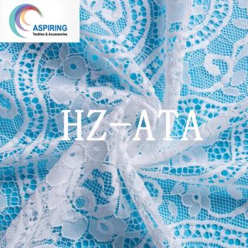 100% Polyester Ladies Lace Fabrics Cord Lace Fabric - HangZhou Aspiring Textile and Accessories Co., Ltd. - China