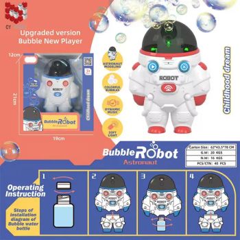 Astronaut Electric Bubble Robot with Light and Music Function Bubble Machine Children's Toys Baby Toy Plastic Toy - Shantou Cy Hobby Toy Factory - China