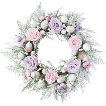 Lush Green Leaves Artificial Christmas Wreath for Front Door Decor - Henan Changyimei Wedding Supplies Manufacturing Co., Ltd. - China