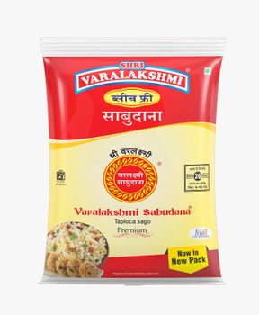 Sago/Sabudana/Tapioca pearls Color Natural Texture Natural Variety Diameter : Ingredients Pure tapioca Shelf Life 12 to 24 months - Shri Varalakshmi sago foods private limited  - India