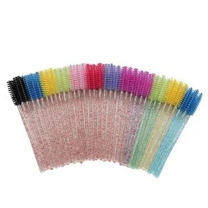 Mascara Wand Makeup Glitter Crystal Lash Brushes Type 2 MOQ 50bags Use Eyelash Origin China Design Fashion Material - Shijiazhuang Jiaoyan Technology Co., Ltd - China