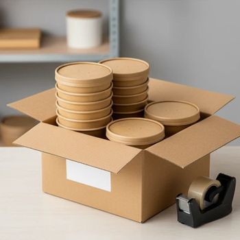 Disposable 500cc Soup Serving Bowls Bulk Party Supplies for Hot / Cold Food Paper Bowls - Changzhou Bio Hotel Supplies Co., Ltd. - China