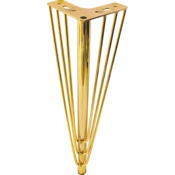 Surface Gold-Plated Treatment, Customizable Height, Iron Furniture Hardware Dining Table Legs - Foshan Intend Trading Co., Ltd - China