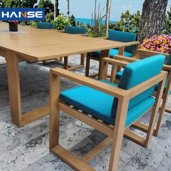 Nordic Modern Design Courtyard Leisure Balcony Cafe Patio Garden Plastic Wood Outdoor Tables - Foshan Hanse Industrial Co., Ltd. - China