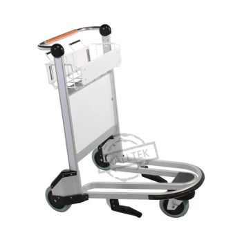 Aluminum Airport Passenger Baggage Luggage Trolley with Basket - Suzhou Malltek Supply China Co., Ltd. - China