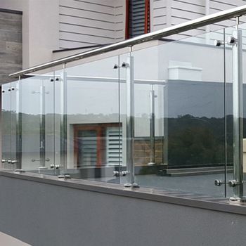 Tempered Glass Railing Design Bar Position Balcony Glass Thickness 12 mm Railing Height 3-4 Feet Material Stainless - Alcraft - India