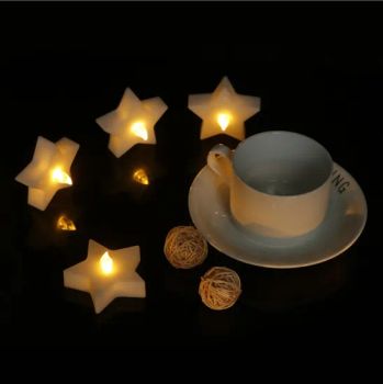 Flameless Battery Powered Star Shaped Flameless Flickering LED Candles for Seasonal Festival Celebration - Topwin Gift Limited - China